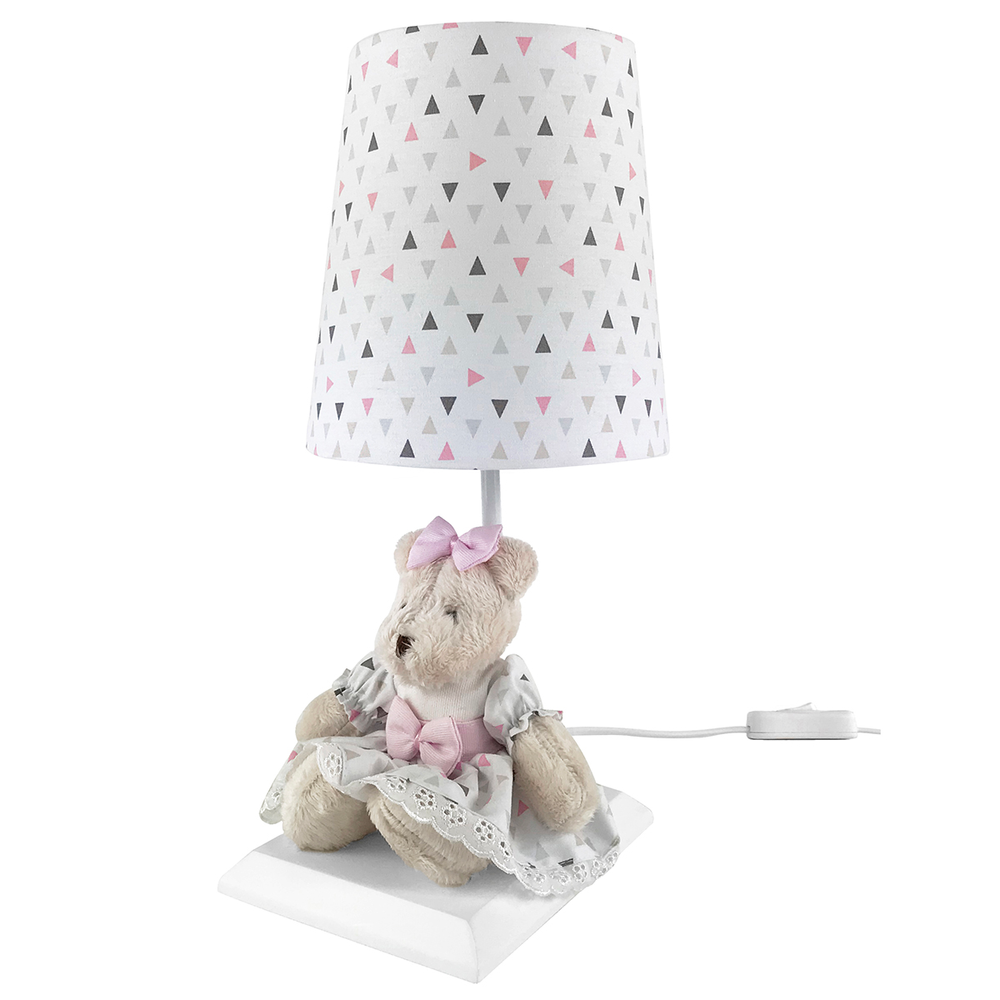 Abajur Toys Claro Ursa Rosa Moderno Quarto Bebê Infantil Menina Abajur Toys Claro Ursa Rosa Moderno Quarto Bebê Infantil Menina