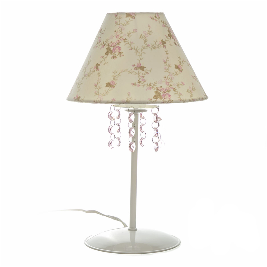 Abajur Metal Cristais Rosa Quarto Bebê Infantil - Bivolt Abajur Metal Cristais Rosa Quarto Bebê Infantil - Bivolt