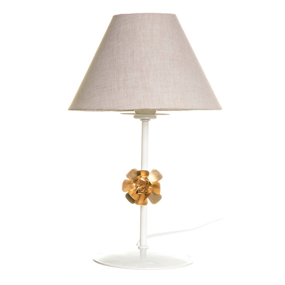 Abajur Metal Flor P Dourado Quarto Bebê Infantil Menina Abajur Metal Flor P Dourado Quarto Bebê Infantil Menina
