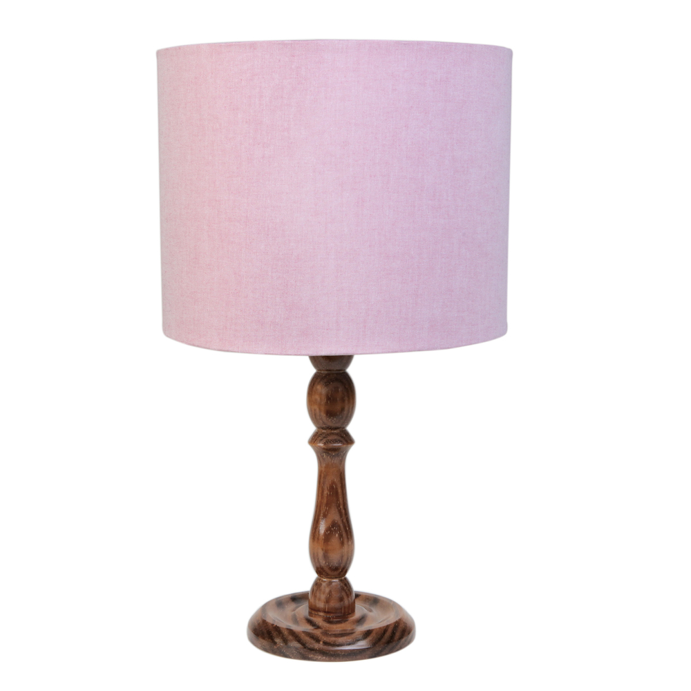 Abajur Madeira Clássico Rosa Quarto Bebê Infantil Menina Abajur Madeira Clássico Rosa Quarto Bebê Infantil Menina