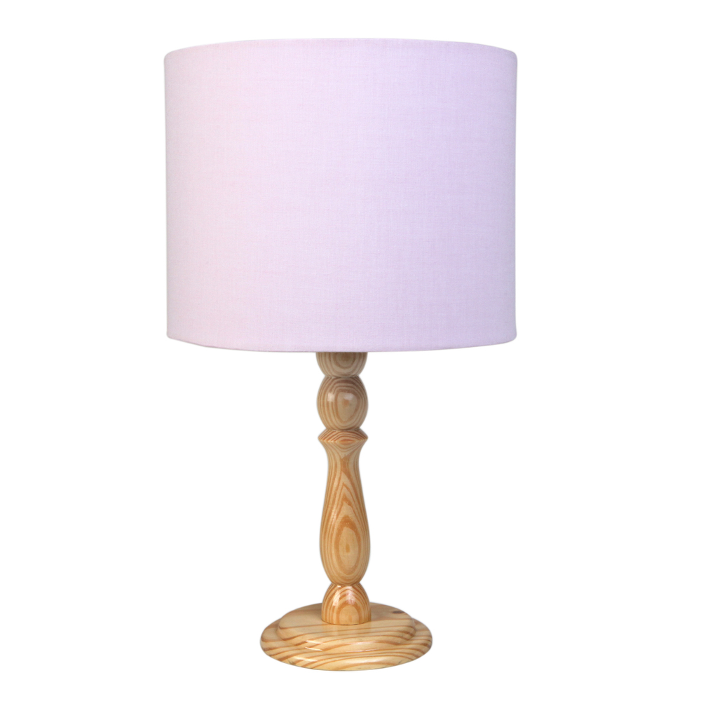 Abajur Madeira Moderno Rosa Quarto Bebê Infantil Menina Abajur Madeira Moderno Rosa Quarto Bebê Infantil Menina