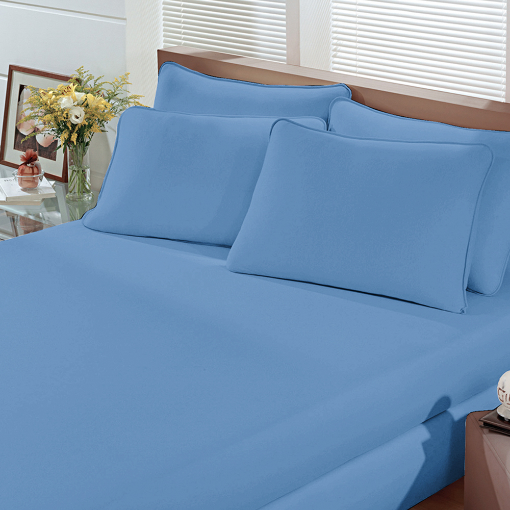 Lençol Malha Liso com Elástico Solteiro Azul Serenity Linha Cores Portallar 1 peça Lençol Malha Liso com Elástico Solteiro Azul Serenity Linha Cores Portallar 1 peça