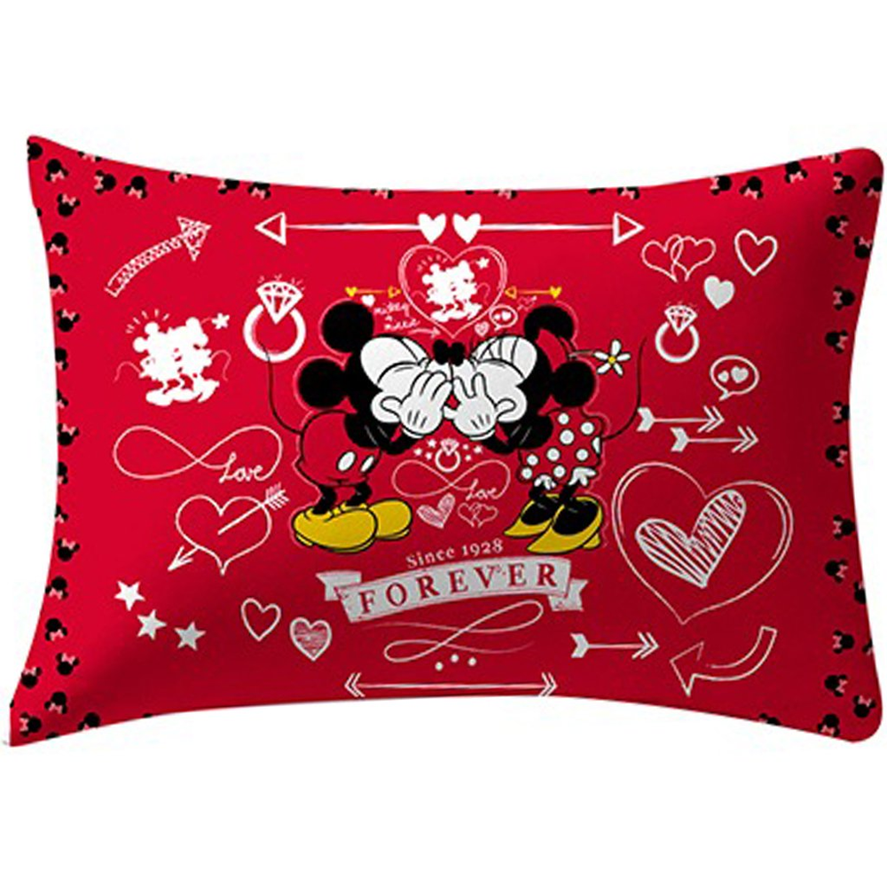 Fronha Avulsa Mickey e Minnie 100% Algodão 48x68cm Vermelho Fronha Avulsa Mickey e Minnie 100% Algodão 48x68cm Vermelho
