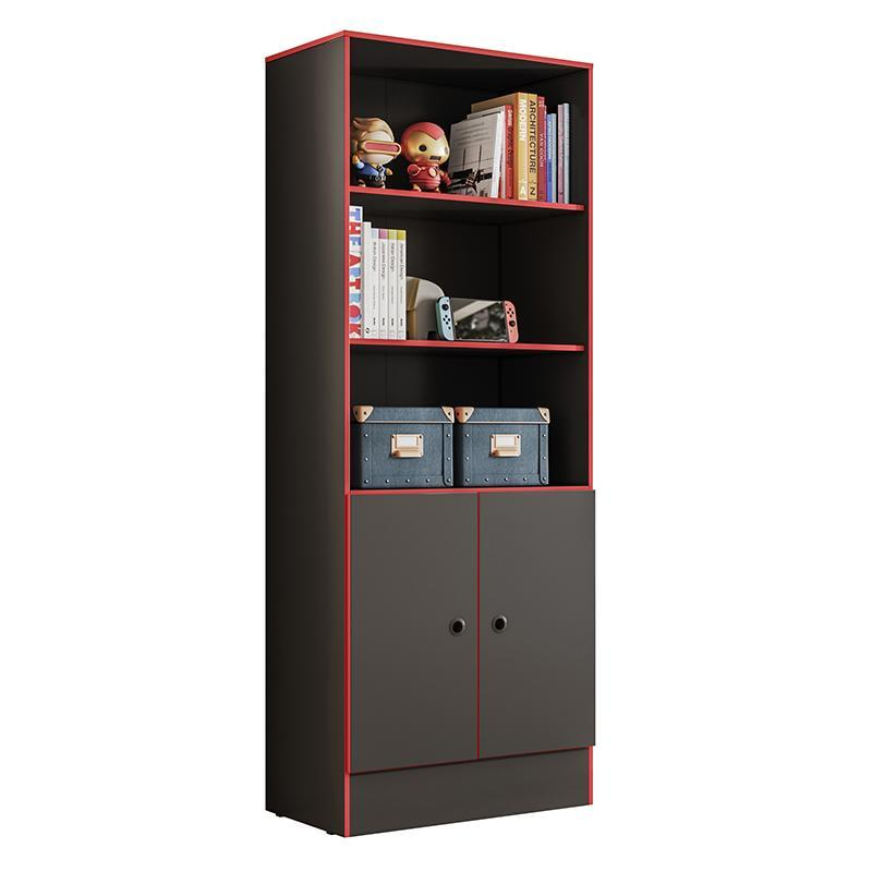 Armário Gamer 2 Portas Preto/Vermelho - Qmovi Armário Gamer 2 Portas Preto/Vermelho - Qmovi