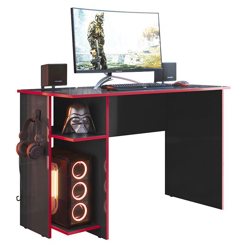 Mesa para Computador Gamer 3875 Preto Fosco/Vermelho - Qmovi Mesa para Computador Gamer 3875 Preto Fosco/Vermelho - Qmovi
