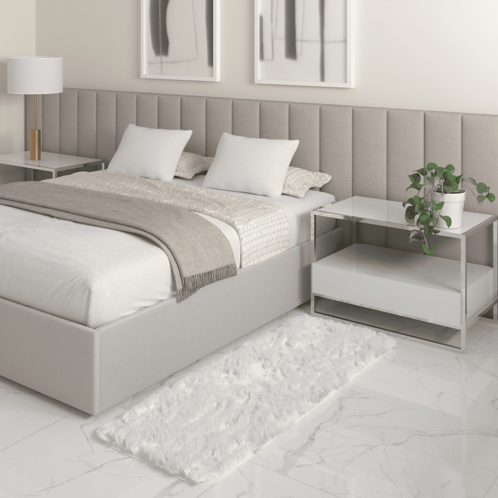Tapete Passadeira Quarto Antiderrapante Branco 50 x 140 cm Tapete Passadeira Quarto Antiderrapante Branco 50 x 140 cm