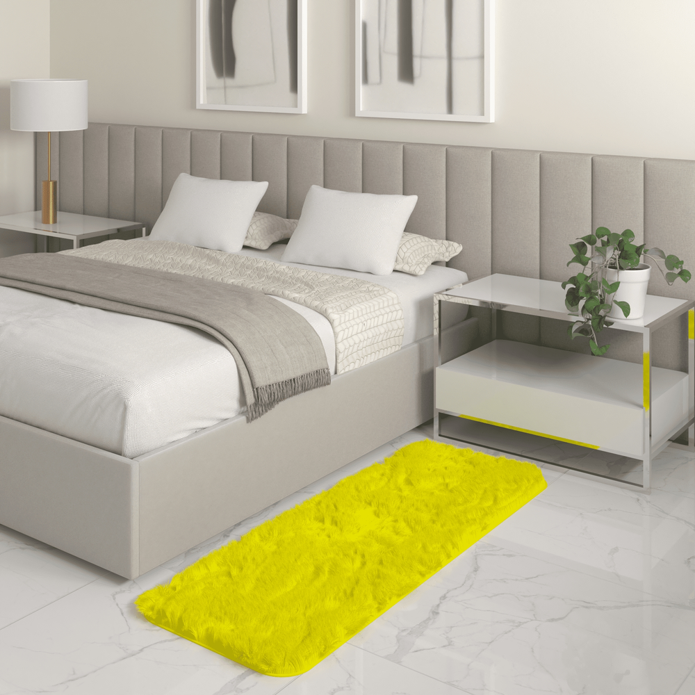 Tapete Passadeira Quarto Antiderrapante Amarelo 50 x 140 cm Tapete Passadeira Quarto Antiderrapante Amarelo 50 x 140 cm