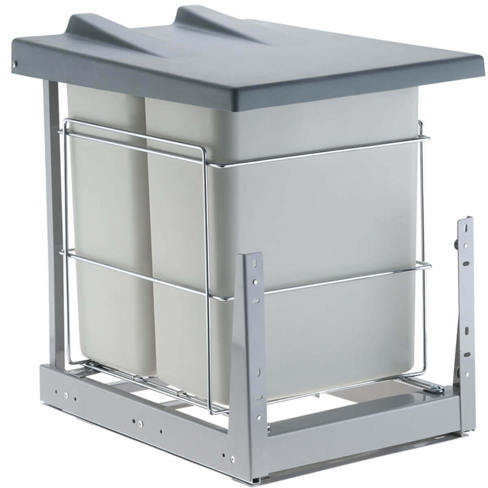Suporte Com Lixeiras Dupla Deslizante Plásticas 20l Cozinha Suporte Com Lixeiras Dupla Deslizante Plásticas 20l Cozinha