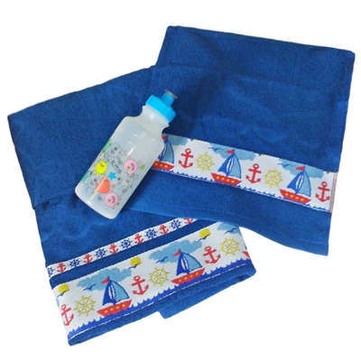 Jogo de Banho Infantil 2 Peças Marujo Azul Jogo de Banho Infantil 2 Peças Marujo Azul