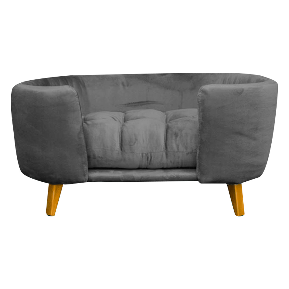 Cama Pet Poltrona Hannah Luxo Suede Cinza - SSX Multicoisas Cama Pet Poltrona Hannah Luxo Suede Cinza - SSX Multicoisas