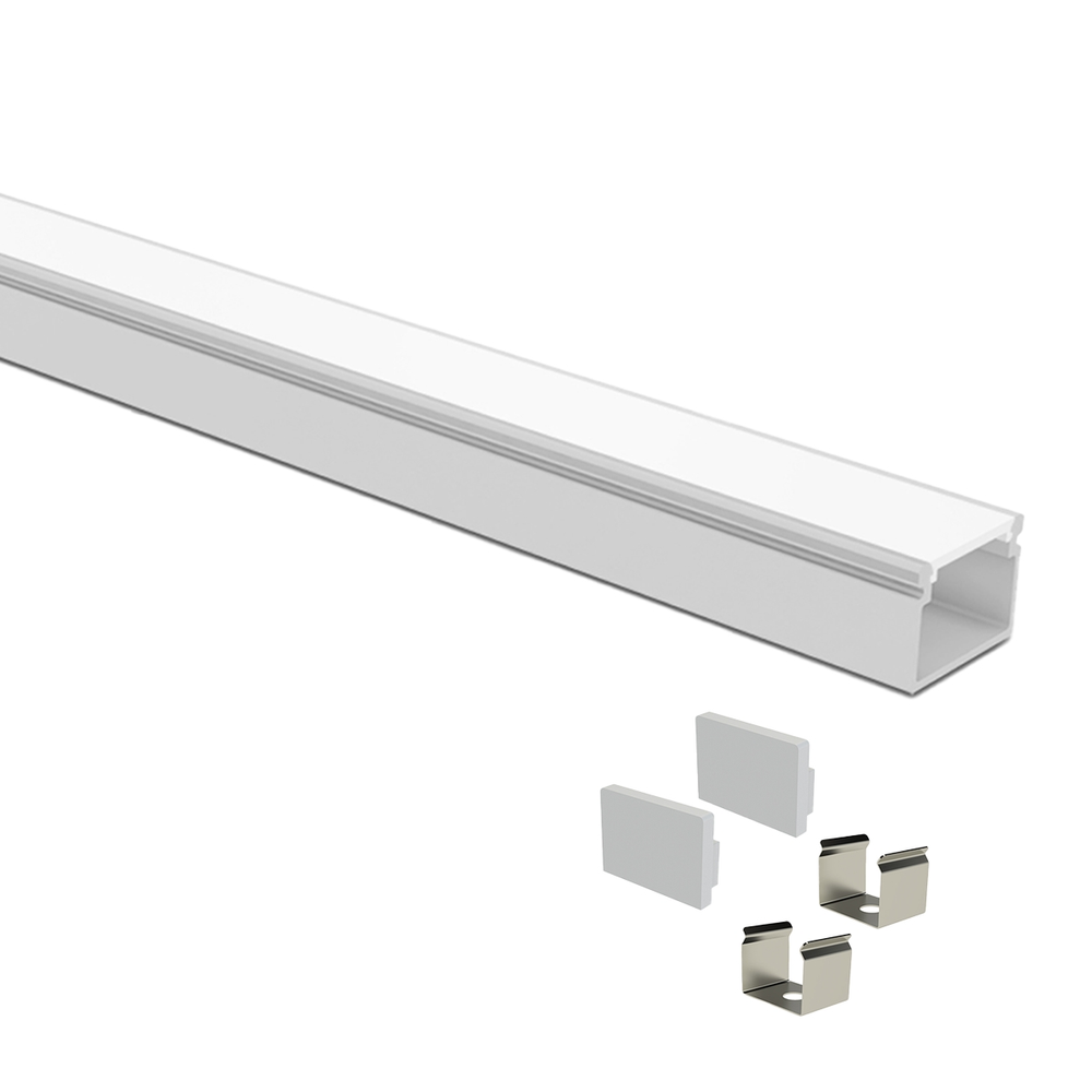 Perfil de Sobrepor Taschibra Para Fita de Led Vertex 20 Com 3 Metros Branco Perfil de Sobrepor Taschibra Para Fita de Led Vertex 20 Com 3 Metros Branco