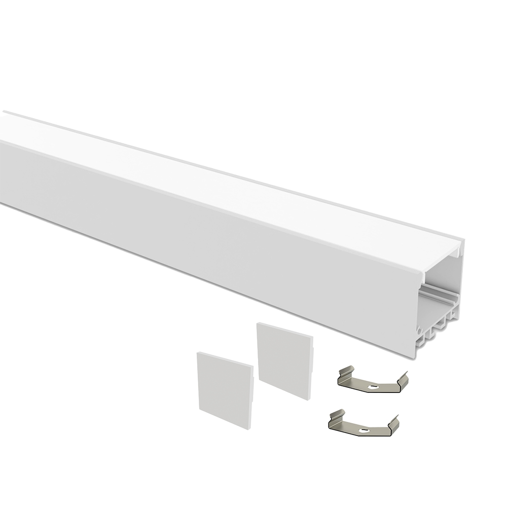 Perfil de Sobrepor Taschibra Para Fita de Led Zenith 50 Com 2 Metros Branco Perfil de Sobrepor Taschibra Para Fita de Led Zenith 50 Com 2 Metros Branco