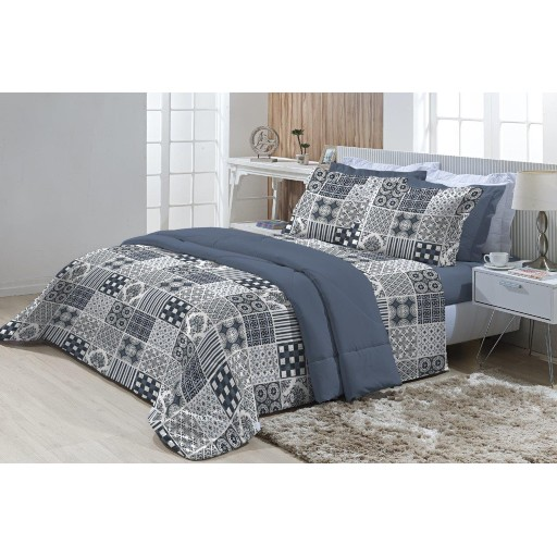 Jogo de Cama Solteiro 180 fios Innovare Évora 3 peças Textil Lar Jogo de Cama Solteiro 180 fios Innovare Évora 3 peças Textil Lar