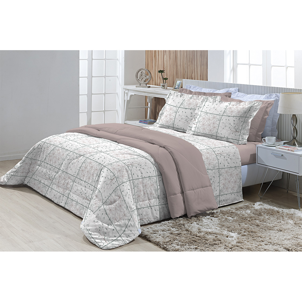 Jogo de Cama King 200 fios Top Confort Limoges 4 peças Jogo de Cama King 200 fios Top Confort Limoges 4 peças
