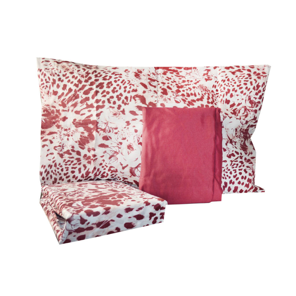 Jogo de Cama Queen 150 fios Primore Animal Print 4 peças Jogo de Cama Queen 150 fios Primore Animal Print 4 peças