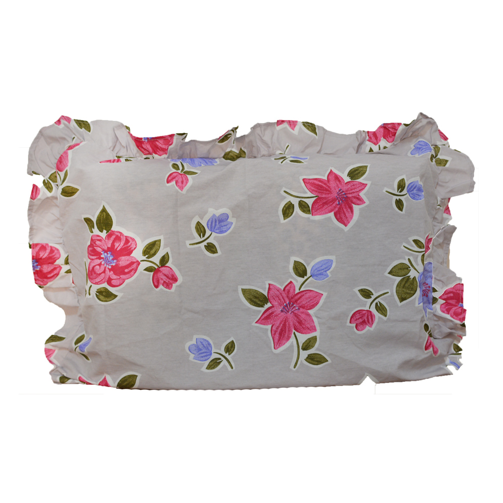 Fronha Avulsa com babados 180 fios Romantique Lilás com Floral 1 peça Fronha Avulsa com babados 180 fios Romantique Lilás com Floral 1 peça
