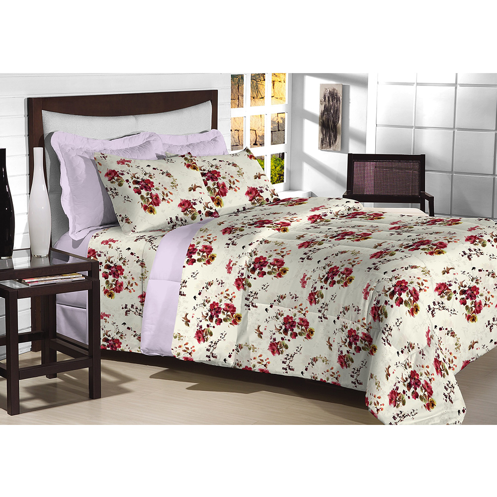 Jogo de Cama Casal 200 fios Top Confort Fall 4 peças Textil Lar Jogo de Cama Casal 200 fios Top Confort Fall 4 peças Textil Lar