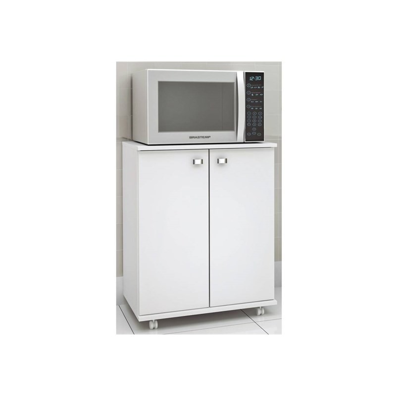 Balcão para Cozinha com Rodízios BL3300 Branco - Tecno Mobili Balcão para Cozinha com Rodízios BL3300 Branco - Tecno Mobili