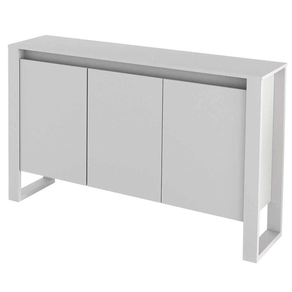 Balcão Para Escritório 3 Portas 1.3 ME4147 Branco - Tecno Mobili Balcão Para Escritório 3 Portas 1.3 ME4147 Branco - Tecno Mobili