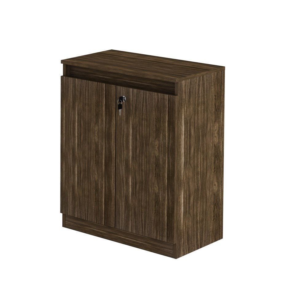 Balcão Para Escritório 2 Portas ME4149 Nogal - Tecno Mobili Balcão Para Escritório 2 Portas ME4149 Nogal - Tecno Mobili