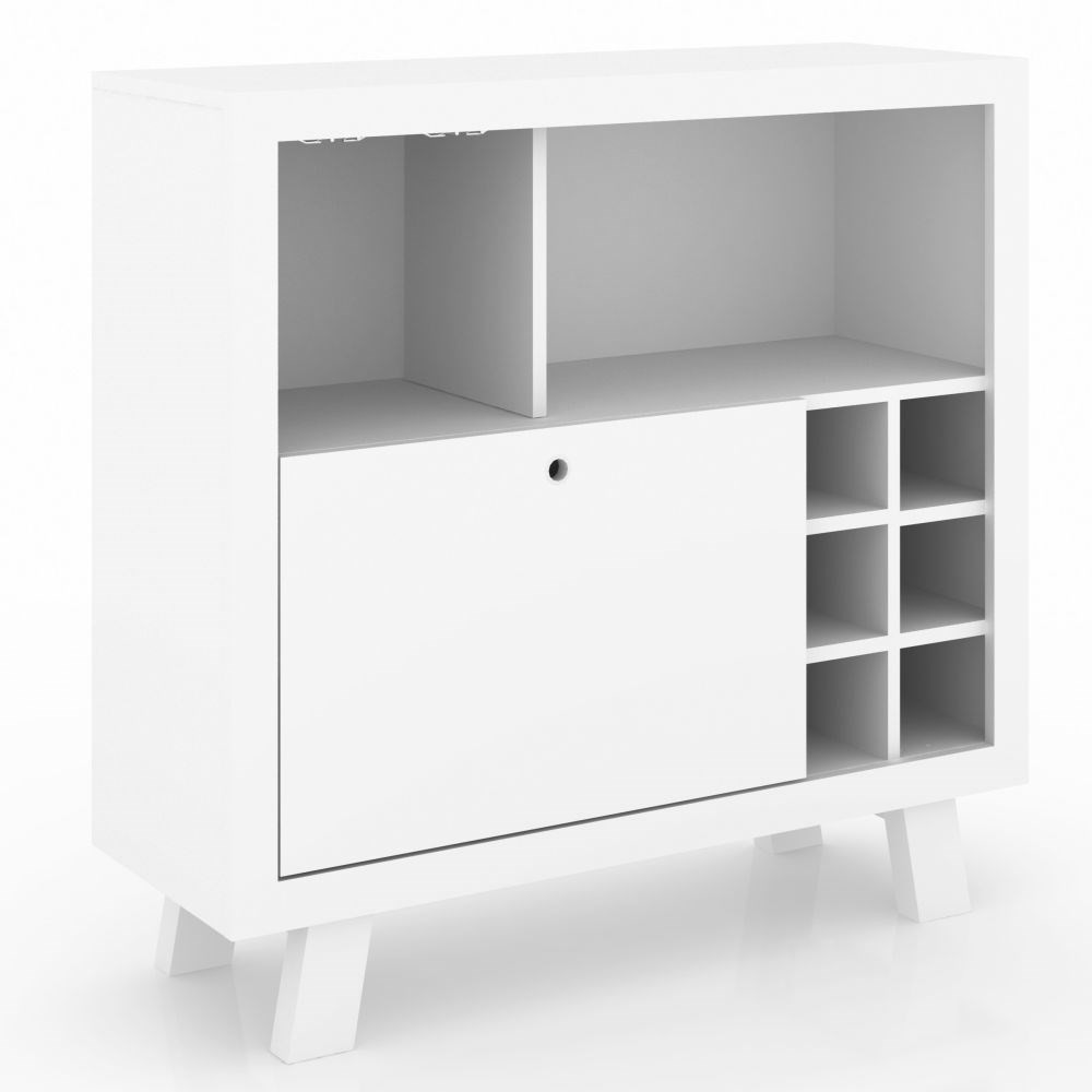 Balcão Adega 1 Porta AD5002 Branco - Tecno Mobili Balcão Adega 1 Porta AD5002 Branco - Tecno Mobili