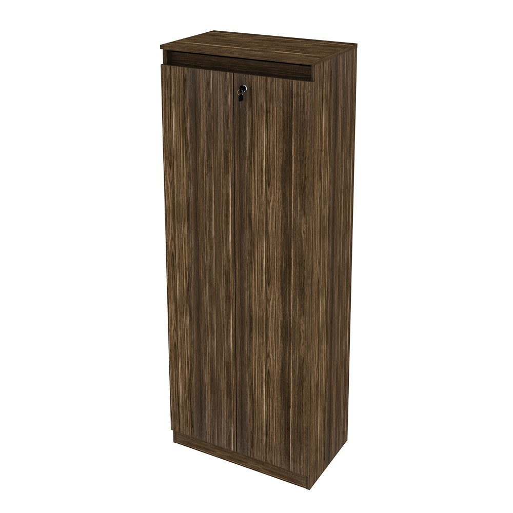 Armário Alto Para Escritório 2 Portas ME4151 Nogal - Tecno Mobili Armário Alto Para Escritório 2 Portas ME4151 Nogal - Tecno Mobili