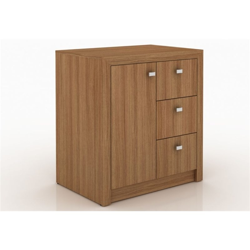 Armário 03 Gavetas e 01 Porta para Home Office ME4111 Amendoa - Tecno Mobili Armário 03 Gavetas e 01 Porta para Home Office ME4111 Amendoa - Tecno Mobili