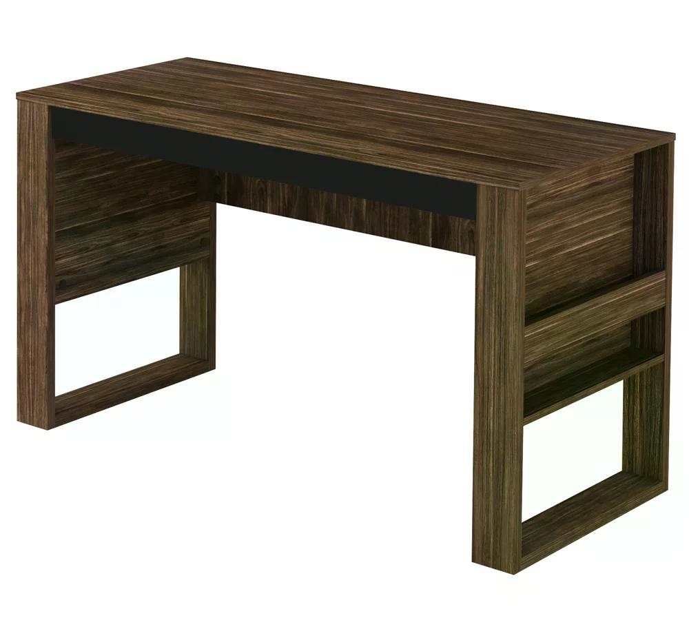 Mesa Escrivaninha Para Escritorio ME4146 Nogal Preto Tecno Mobili Mesa Escrivaninha Para Escritorio ME4146 Nogal Preto Tecno Mobili