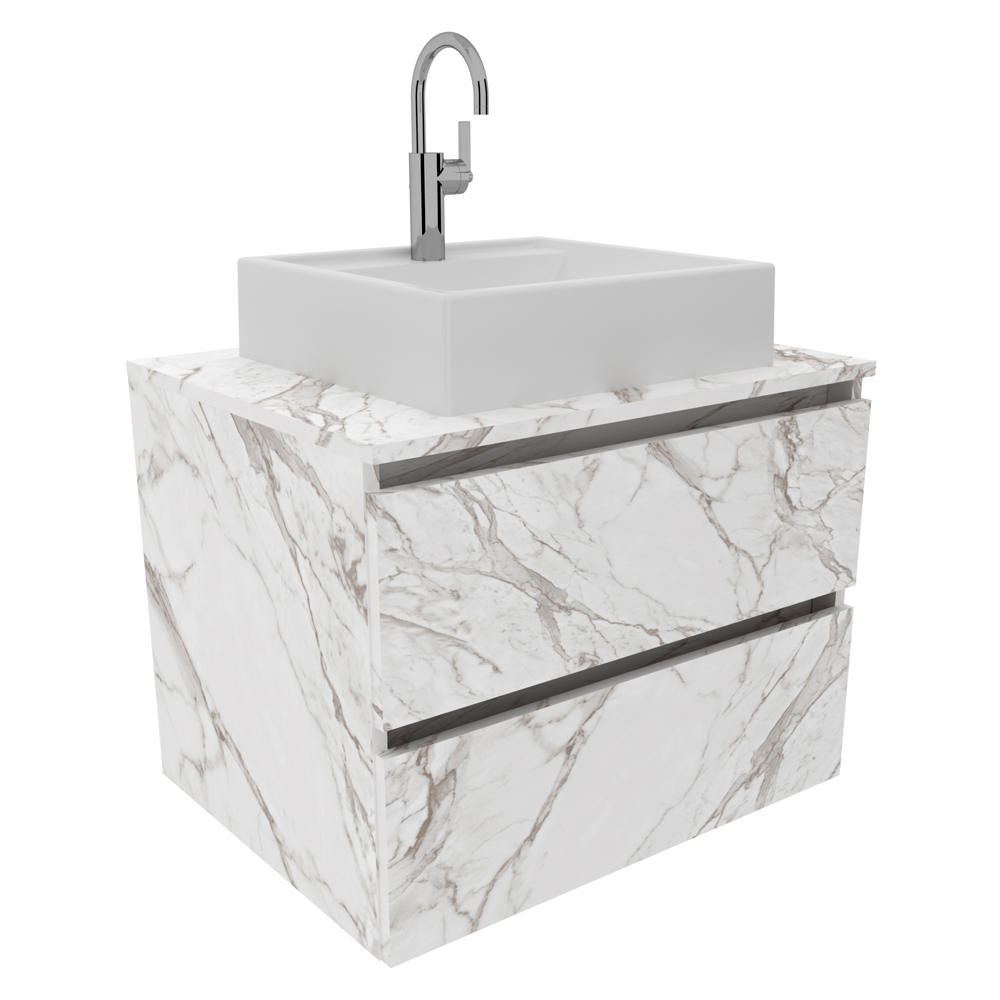 Gabinete Com Cuba Para Banheiro BN3600x07 Marmore Branco Tecno Mobili Gabinete Com Cuba Para Banheiro BN3600x07 Marmore Branco Tecno Mobili