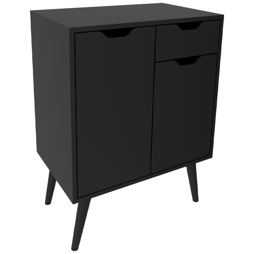 Gabinete Para Banheiro 2 Portas 1 Gaveta BN3637 Preto Tecno Mobili Gabinete Para Banheiro 2 Portas 1 Gaveta BN3637 Preto Tecno Mobili