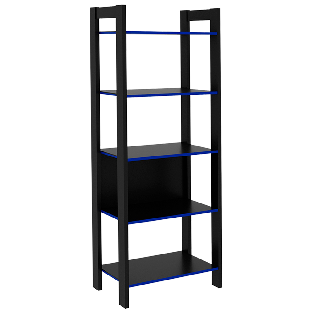Estante Multiuso 5 Prateleiras ME4166 Preto Azul Tecno Mobili