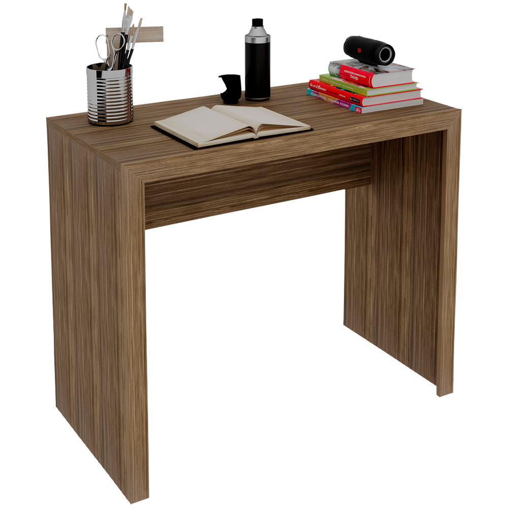 Escrivaninha Mesa Escritorio ME4139 Nogal Tecno Mobili Escrivaninha Mesa Escritorio ME4139 Nogal Tecno Mobili