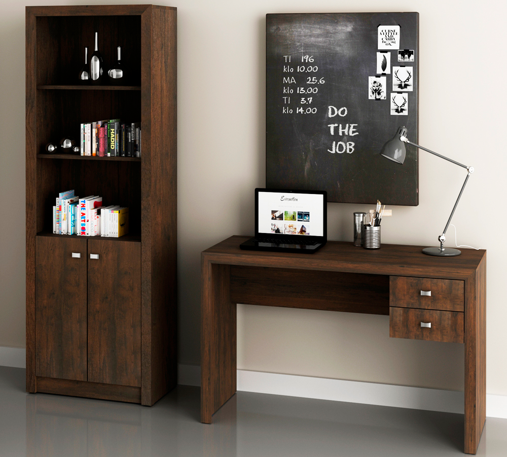 Conjunto Escritório 02 Peças CJ12 Rustico Tecno Mobili Conjunto Escritório 02 Peças CJ12 Rustico Tecno Mobili