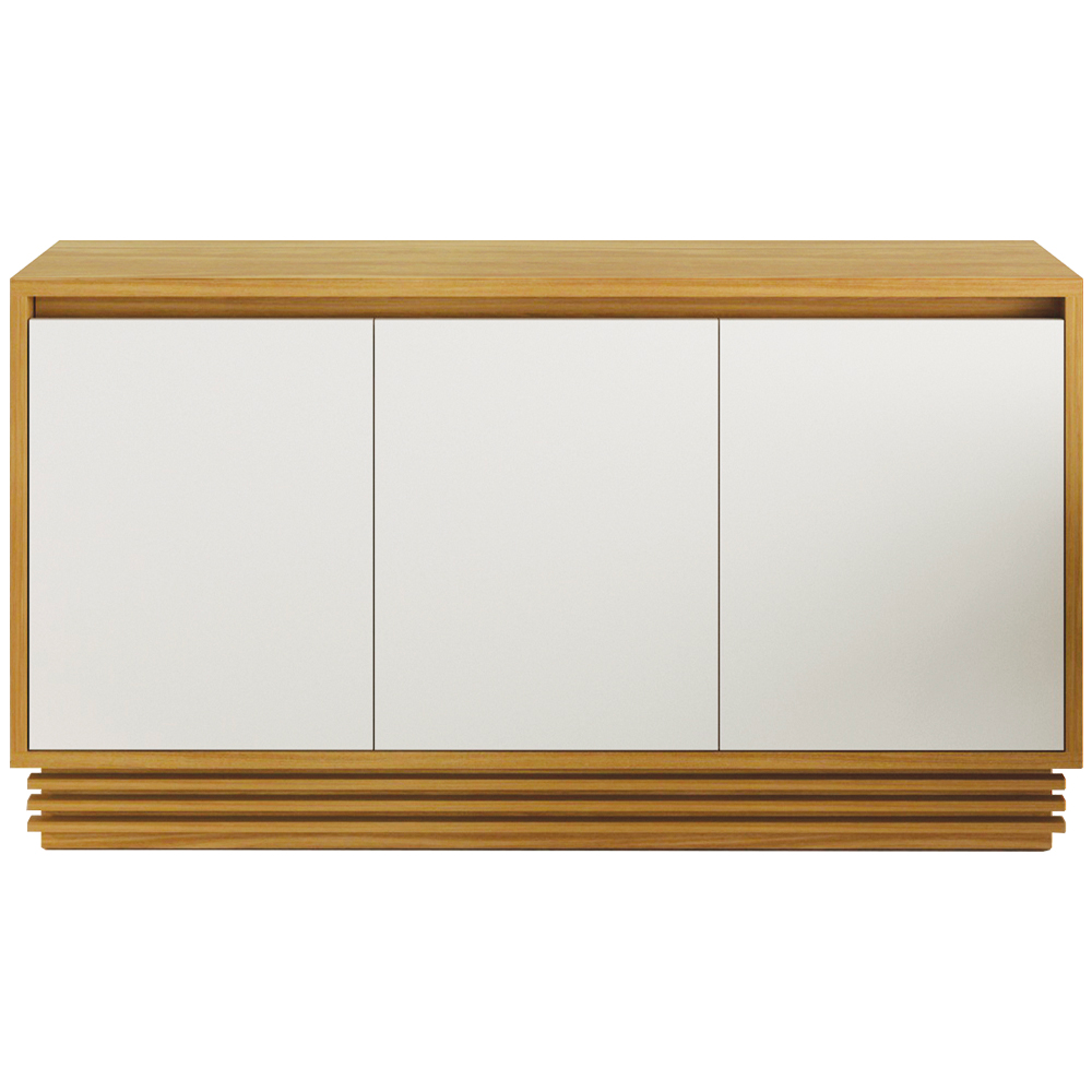 Balcao Buffet 3 Portas 160 cm BB2610 Natural Off White Tecno Mobili Balcao Buffet 3 Portas 160 cm BB2610 Natural Off White Tecno Mobili