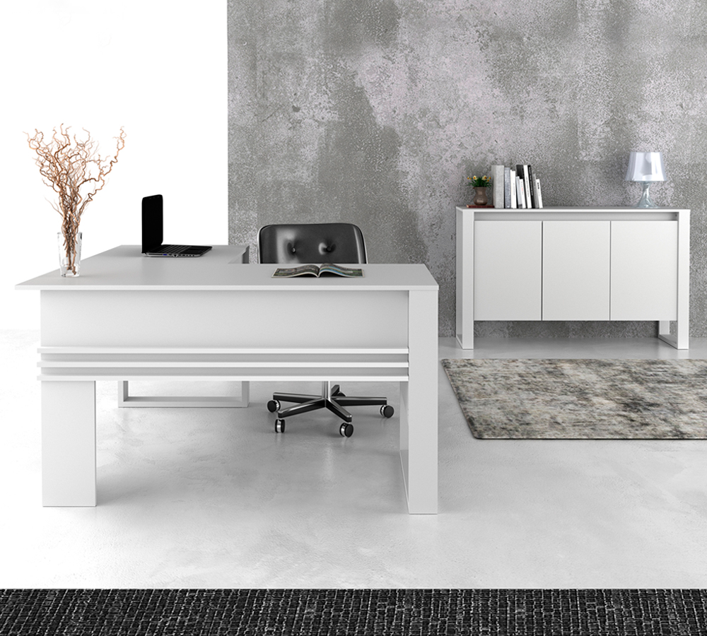 Conjunto Escritório 02 Peças CJ23 Branco Tecno Mobili Conjunto Escritório 02 Peças CJ23 Branco Tecno Mobili