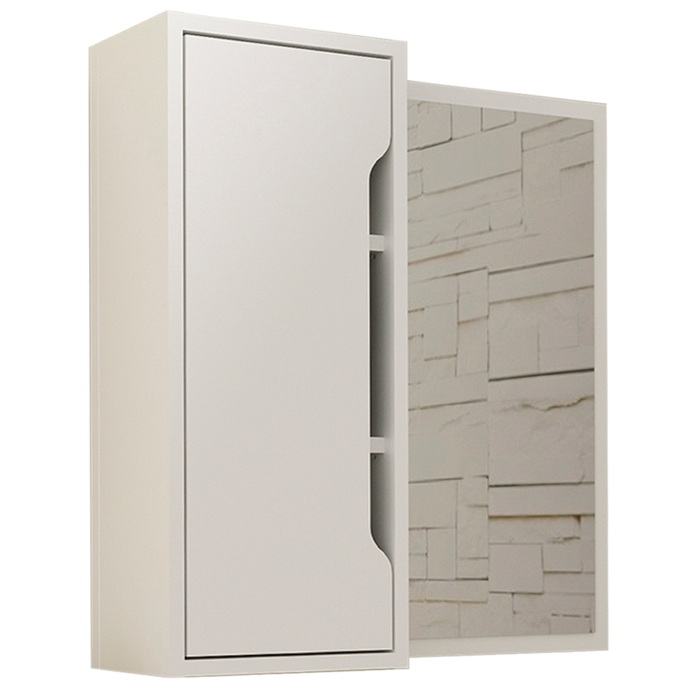 Espelheira Para Banheiro 60 cm 1 Porta BN3648 Branca Tecno Mobili Espelheira Para Banheiro 60 cm 1 Porta BN3648 Branca Tecno Mobili