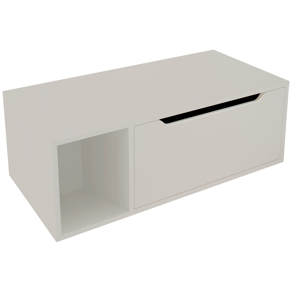 Balcao Gabinete Para Banheiro 1 Porta BN3644 Branco Tecno Mobili Balcao Gabinete Para Banheiro 1 Porta BN3644 Branco Tecno Mobili