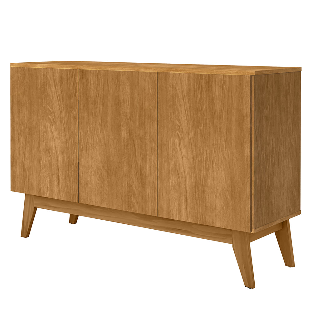 Balcao Buffet Ares 3 Portas 122 cm Nature Tebar Balcao Buffet Ares 3 Portas 122 cm Nature Tebar