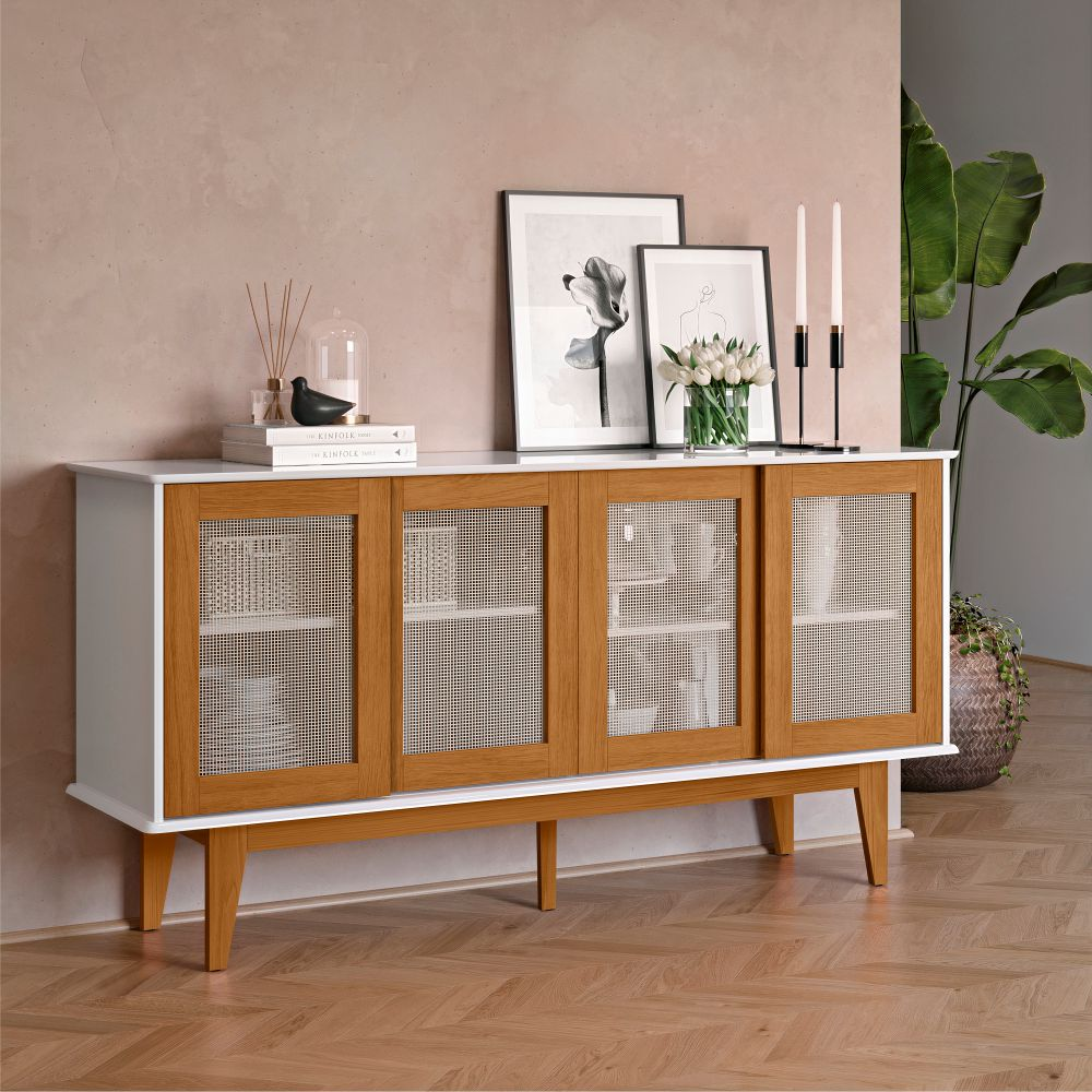 Buffet Eibar com 4 Portas Branco Nature