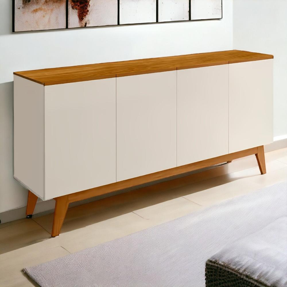Buffet Ares Lux 04 Portas Off White E Nature Tebarrot Buffet Ares Lux 04 Portas Off White E Nature Tebarrot