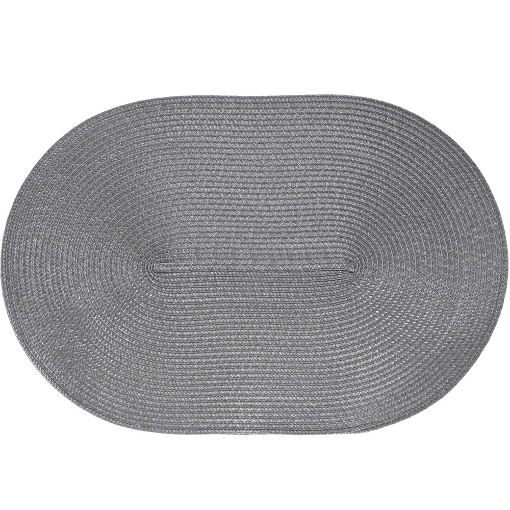 Kit 8 Americano Requinte Liso para Mesa Oval 30x45cm Chumbo Kit 8 Americano Requinte Liso para Mesa Oval 30x45cm Chumbo