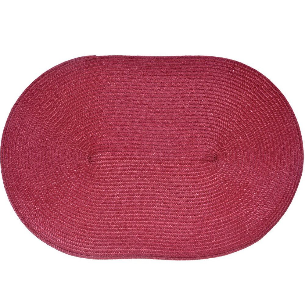 Kit 6 Americano Requinte Liso para Mesa Oval 30x45cm Bordô Kit 6 Americano Requinte Liso para Mesa Oval 30x45cm Bordô