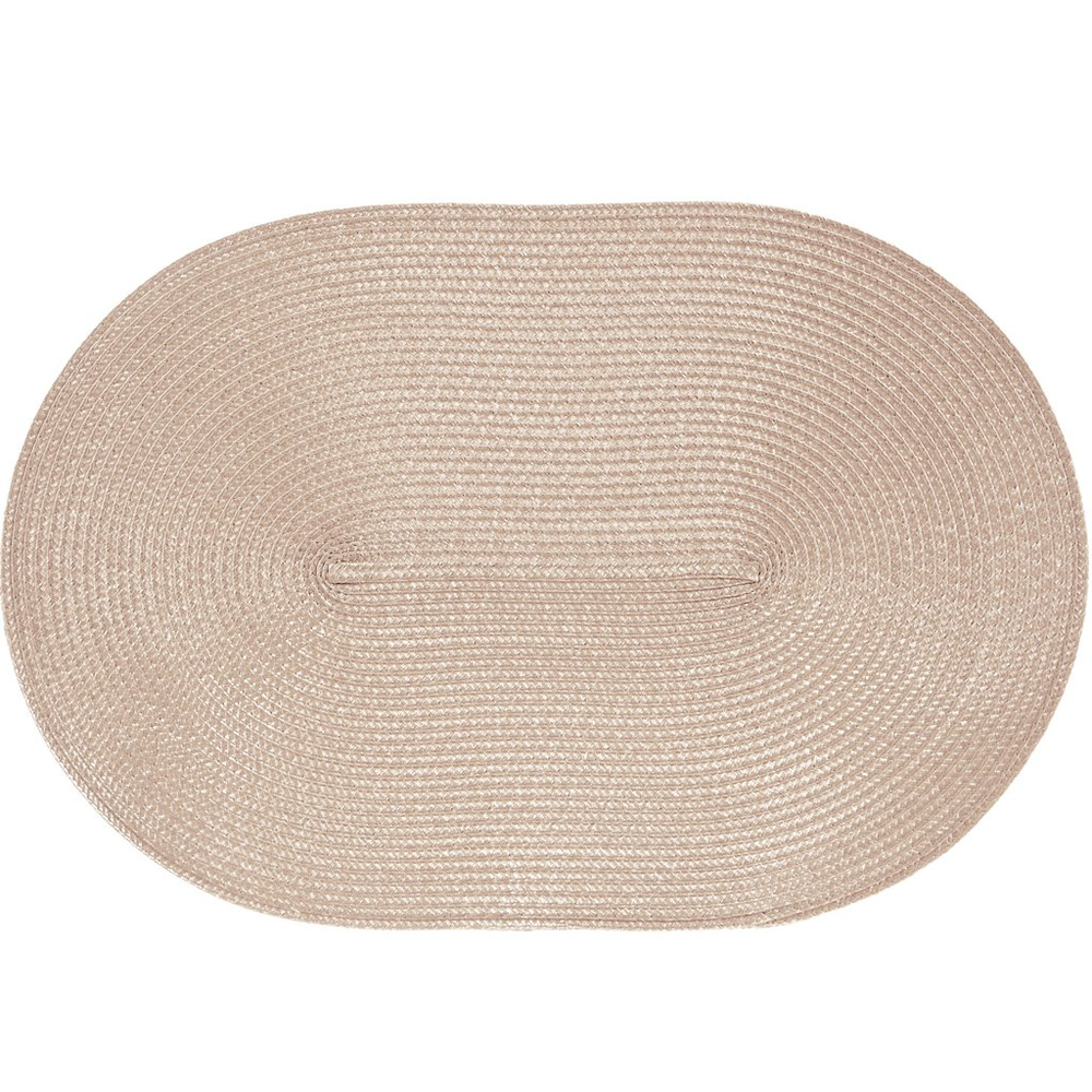 Kit 2 Americano Requinte Liso para Mesa Oval 30x45cm Palha Kit 2 Americano Requinte Liso para Mesa Oval 30x45cm Palha