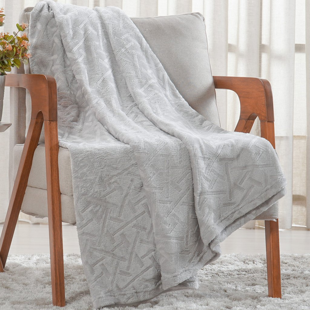 Manta Casal Brushed Microfibra Flannel 180x230 Cinza Elefante Manta Casal Brushed Microfibra Flannel 180x230 Cinza Elefante