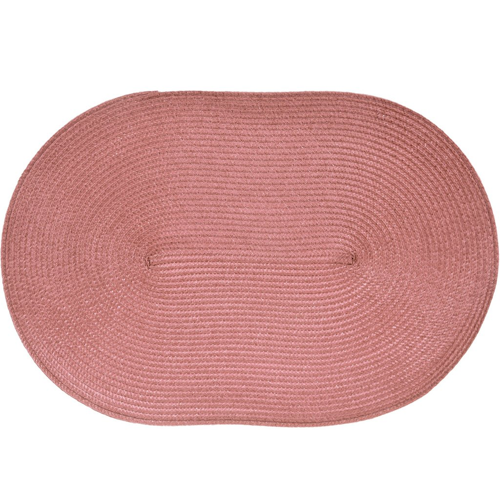 Kit 12 Americano Requinte Liso para Mesa Oval 30x45cm Rosê Kit 12 Americano Requinte Liso para Mesa Oval 30x45cm Rosê