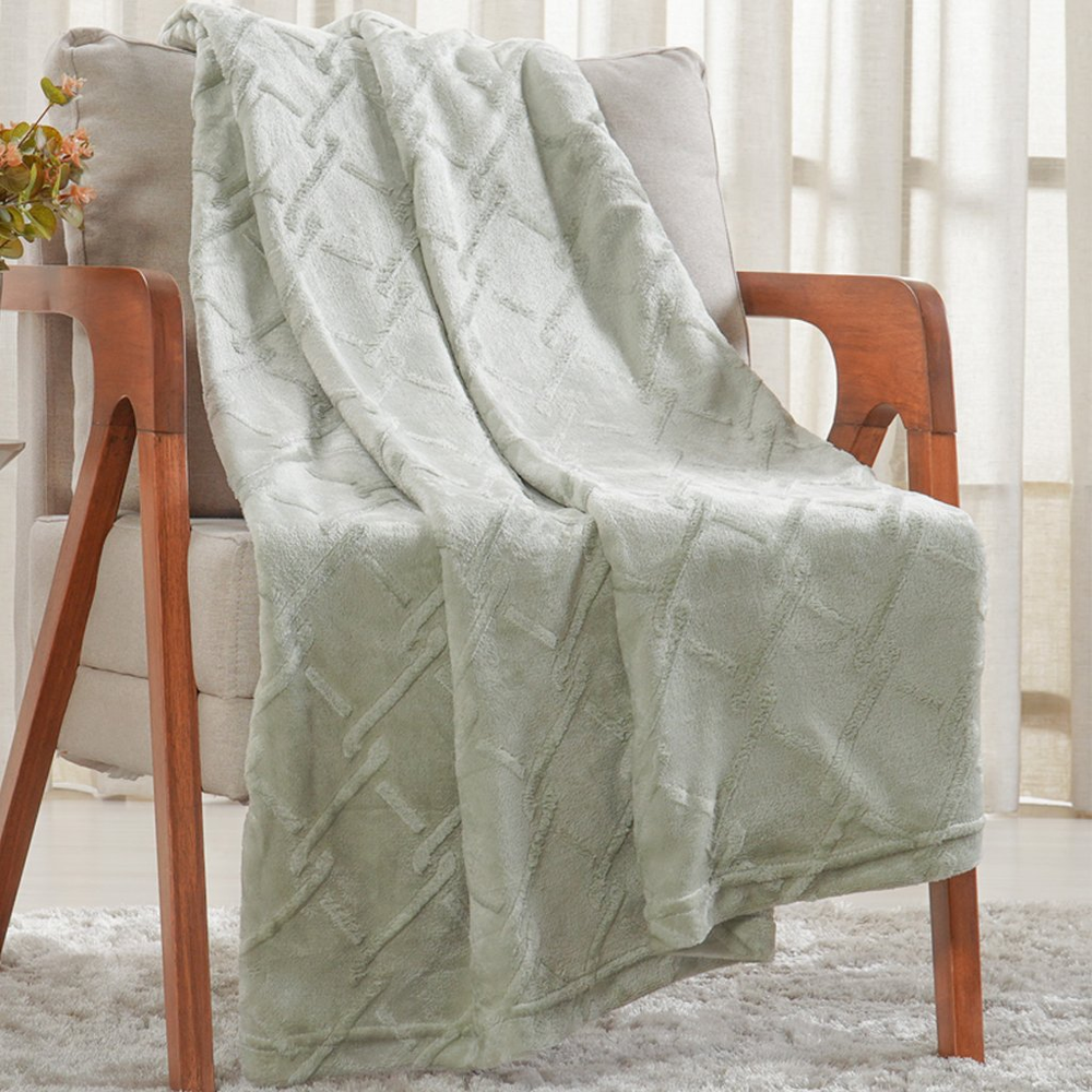 Manta Casal Brushed Microfibra Flannel 180x230 Olive Manta Casal Brushed Microfibra Flannel 180x230 Olive