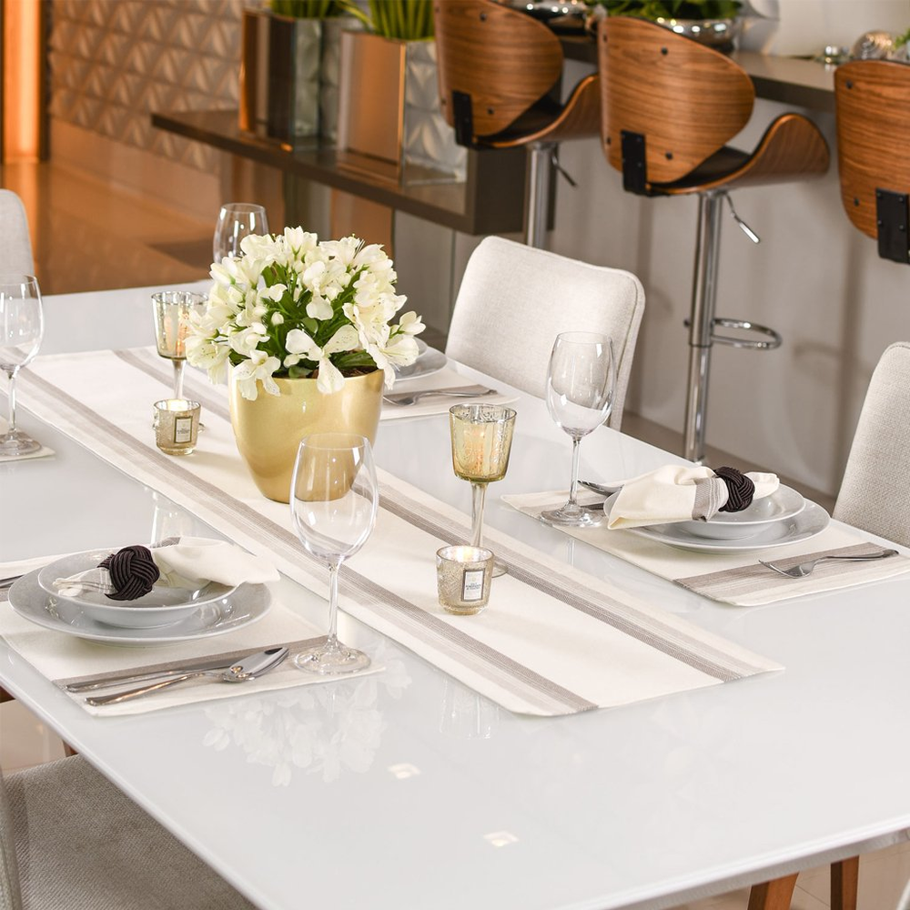 Trilho de Mesa 150x30 Fio Tinto Tessi Classic Fendi Trilho de Mesa 150x30 Fio Tinto Tessi Classic Fendi