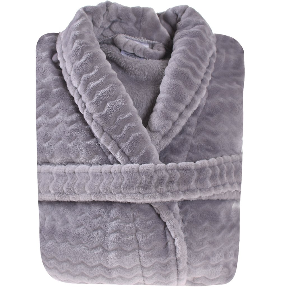 Roupão Microfibra Flannel Relieve Extra Macio com Bolso Roupão Microfibra Flannel Relieve Extra Macio com Bolso