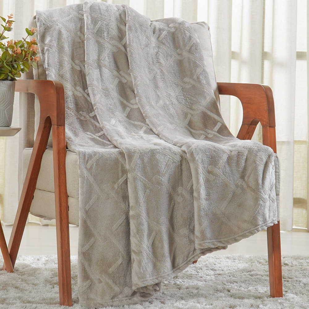 Manta Queen Brushed Microfibra Flannel 220x230 Camurça Manta Queen Brushed Microfibra Flannel 220x230 Camurça