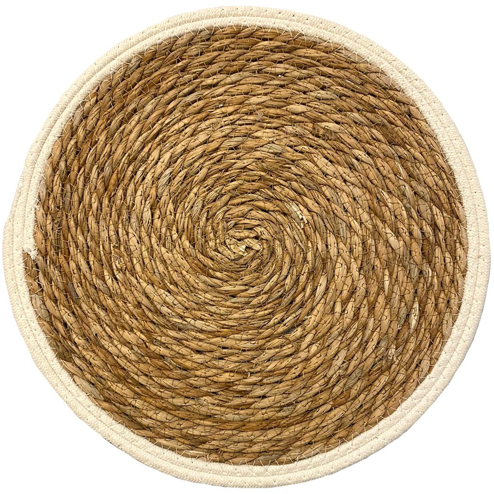 Lugar Americano Rústico Colors Fibra Natural 38cm Branco Lugar Americano Rústico Colors Fibra Natural 38cm Branco